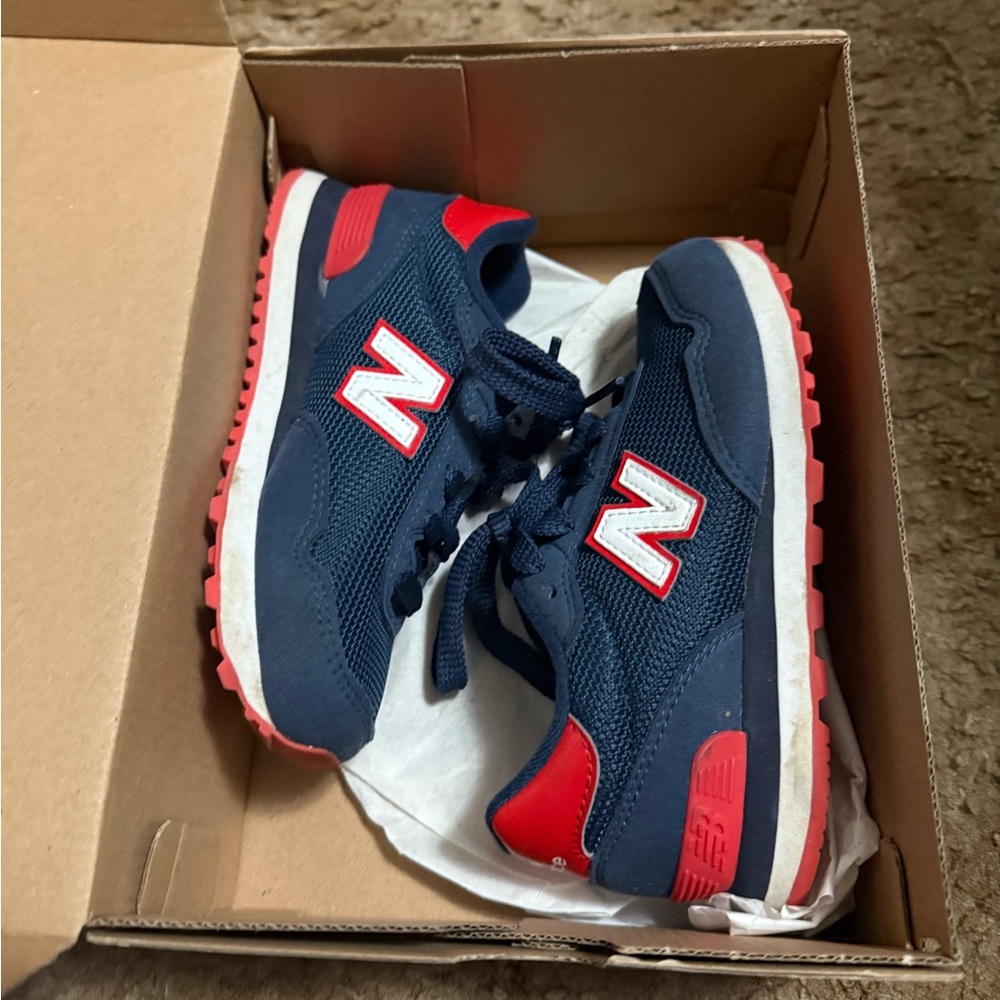 New Balance Blue and Red Retro Sneakers